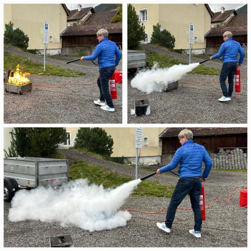 Feuerlöscher-Einschulung