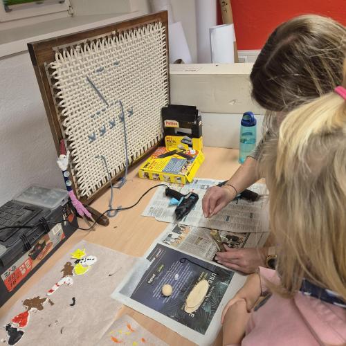 Bastelarbeit im Advent