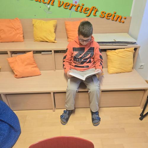 In der Schulbibliothek