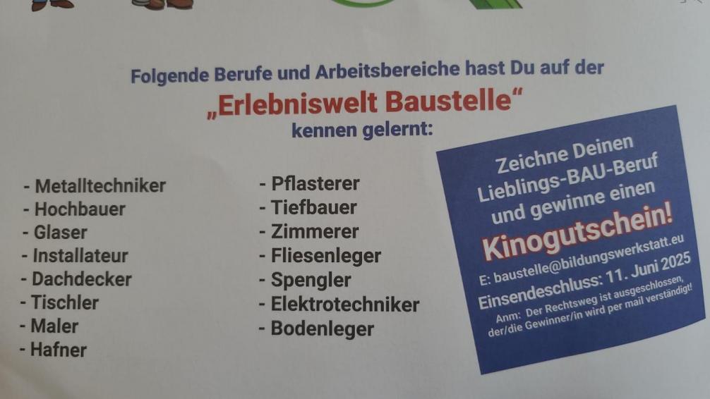 Erlebniswelt Baustelle